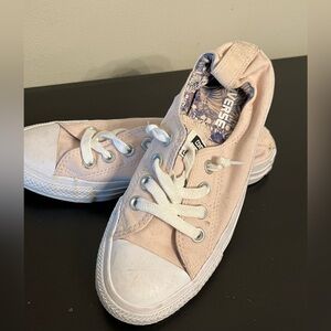 Converse Pink and White Canvas Sneakers